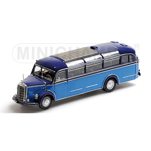 MERCEDES O 3500 BUS 1950 LIGHT BLUE & DARK BLUE 1:43 Minichamps Autobus Modellino