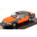 LINCOLN TOWN CAR 1996 USA TAXI ORANGE/BLACK 1:43 PremiumX Taxi Die Cast Modellino