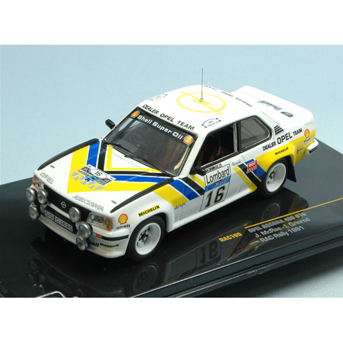 OPEL ASCONA N.16 RAC 1981 1:43 Ixo Model Auto Rally Modellino