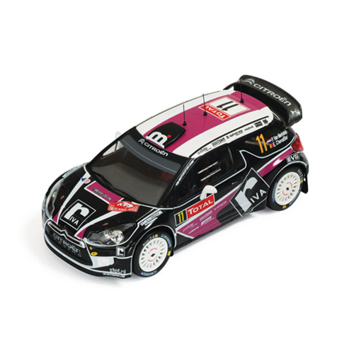 CITROEN DS3 N.11 MONTE CARLO 2012 CHEVAILLER-MERKSTEIJN 1:43 Ixo Model Auto Rally Modellino