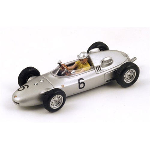 PORSCHE 718 H.HERRMANN 1961 N.6 9th MONACO GP 1:43 Spark Model Formula 1 Modellino