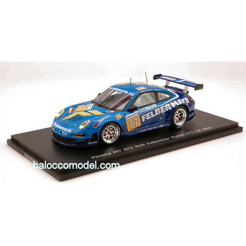 PORSCHE 997 GT 3 N.77 Le Mans 2009 1:43 Spark Model Auto Competizione Modellino