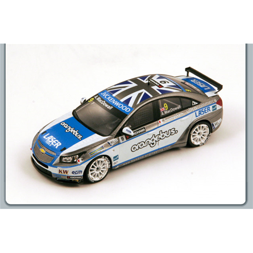 CHEVROLET CRUZE 1.6T N.9 WTCC 2013 A.MAC DOWALL 1:43 Spark Model Auto Competizione Modellino