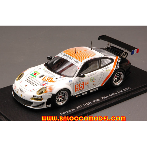 PORSCHE 997 RSR N.55 33th Le Mans 2012 CAMATHIAS-DANIELS-PALTTALA 1:43 Spark Model Auto Competizione Modellino