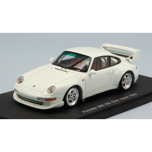 PORSCHE 993 RS CLUB SPORT 1995 WHITE 1:43 Spark Model Auto Stradali Modellino