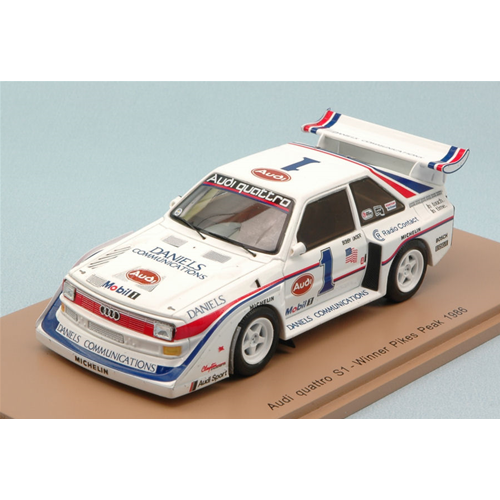AUDI QUATTRO S1 N.1 WINNER PIKES PEAK 1986 B.UNSER 1:43 Spark Model Auto Competizione Modellino