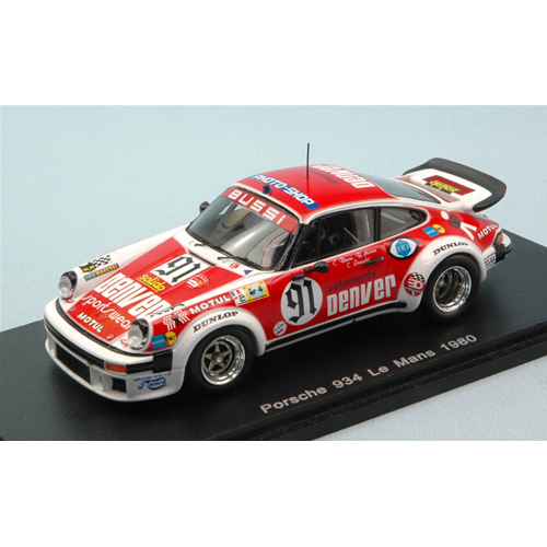 PORSCHE 934 N.91 RETIRED Le Mans 1980 C.BUSSI-B.SALAM-C.GRANDET 1:43 Spark Model Auto Competizione Modellino