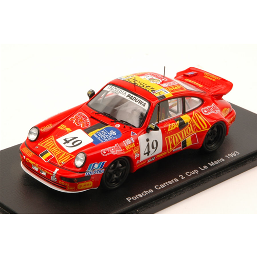 PORSCHE CARRERA 2 CUP N.49 26th Le Mans 1993 B.ILIEN-A.GADAL-B.ROBIN 1:43 Spark Model Auto Competizione Modellino