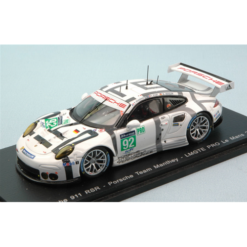 PORSCHE 911 RSR N.92 DNF Le Mans 2015 P.PILET-F.MAKOWIECKI-W.HENZLER 1:43 Spark Model Auto Competizione Modellino