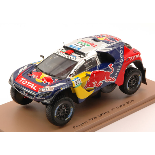 PEUGEOT 2008 DKR16 N.321 7th DAKAR 2016 C.DESPRES-D.CASTERA 1:43 Spark Model Auto Rally Modellino