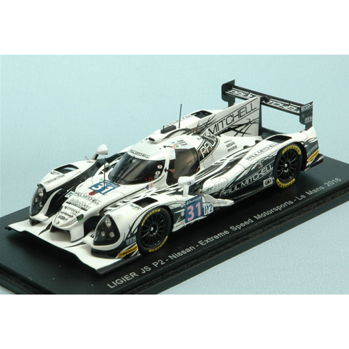 LIGIER JS P2 N.31 42th LE MANS 2016 R.DALZIEL-L.F.DERANI-C.CUMMING 1:43 Spark Model Auto Competizione Modellino