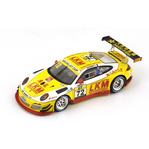 PORSCHE GT3 R N.72 8th MACAU GP GT CUP 2014 E.BAMBER 1:43 Spark Model Auto Competizione Modellino