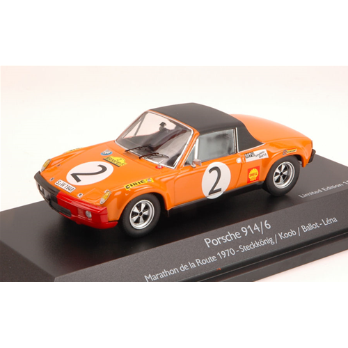 PORSCHE 914/6 N.2 MARATHON DE LA ROUTE 1970 1:43 Schuco Auto Competizione Modellino