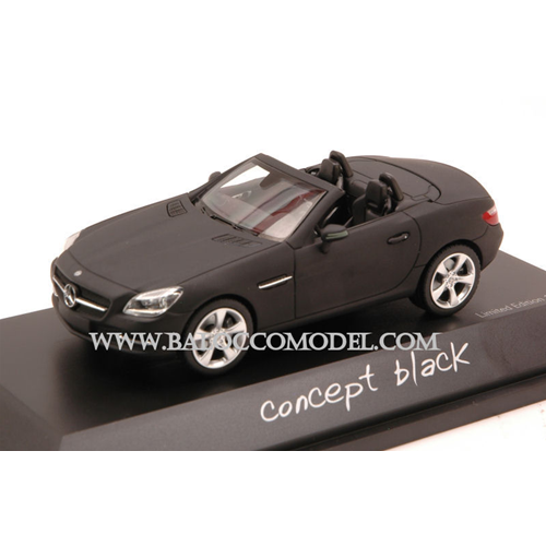 MERCEDES SLK CLASS (R172) 2010 MATT BLACK Schuco Auto Stradali Modellino