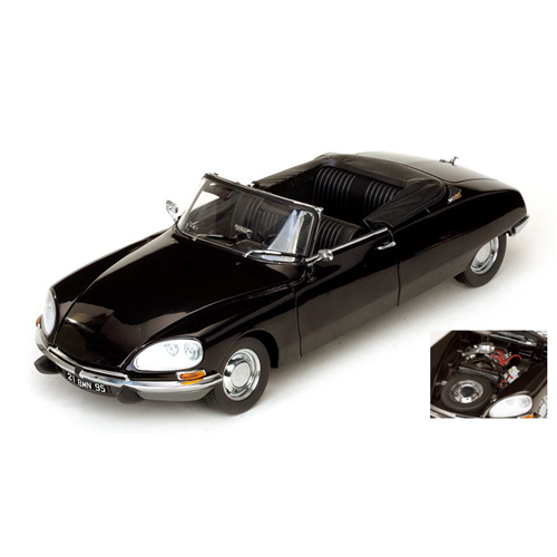 CITROEN DS 21 1969 OPEN CONVERTIBLE BLACK 1:18 SunStar Auto Stradali Modellino