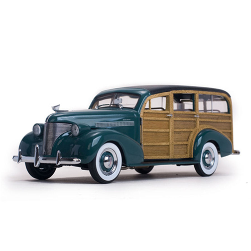 CHEVROLET WOODY STATION WAGON 1939 WOODY/YOSEMITE GREEN 1:18 SunStar Auto d'Epoca Modellino