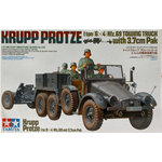 KRUPP TOWING TRUCK WITH TOWING KIT 1:35 Tamiya Kit Mezzi Militari Modellino