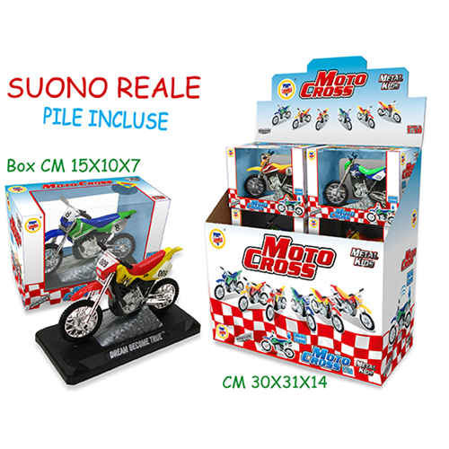 MOTO CROSS C/SUONO 1:18 (1 Modellino a Scelta) Teorema Modellismo Giocattolo Modellino