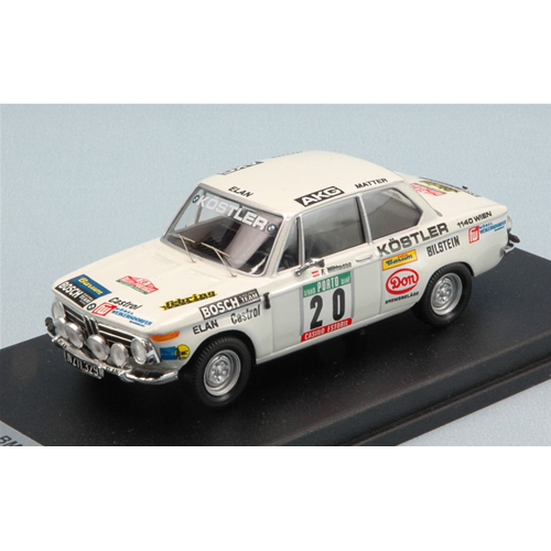 BMW 2002 Ti N.20 RETIRED PORTUGAL RALLY 1976 F.WITMANN-T.SCHATZI 1:43 Trofeu Auto Rally Modellino