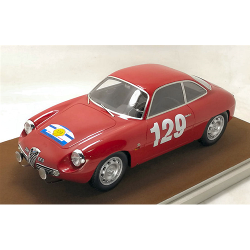 ALFA ROMEO GIULIETTA SZ N.129 WINNER TOUR DE FRANCE 1960 LANGENESTE-GREDES 1:18 Tecnomodel Auto Competizione Modellino