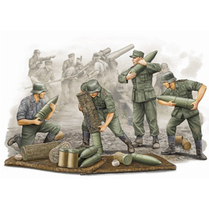GERMAN S.FH 18 FIELD HOWITZER GUN CREW WITH FIGURE KIT 0426 1:35 Trumpeter Kit Figure Militari Modellino