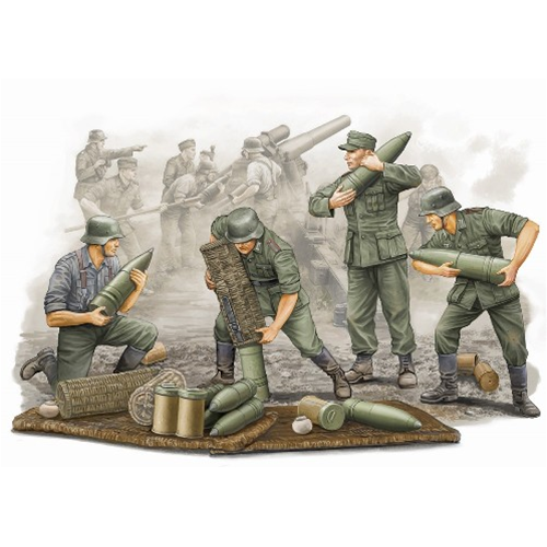 GERMAN S.FH 18 FIELD HOWITZER GUN CREW WITH FIGURE KIT 0426 1:35 Trumpeter Kit Figure Militari Modellino