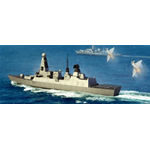 NAVE HMS TYPE 45 DESTROYER KIT 1:350 Trumpeter Kit Navi Die Cast Modellino