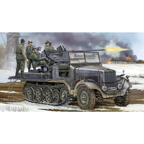 GERMAN SD KFZ 6/2 3,7 cm FLAK 37 KIT 1:35 Trumpeter Kit Mezzi Militari Modellino