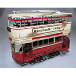 MANCHESTER TRAMCAR RED & YELLOW 1903 cm 35 Timplate Gift's Art.Vari Modellino
