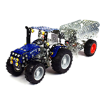 TRATTORE NEW HOLLAND WITH TRAILER PCS 744 cm 30,5 SCALA 1:32 Tronico Kit Art.Vari Modellino