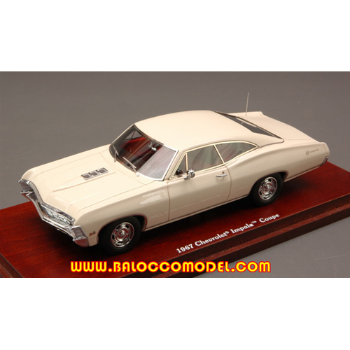 CHEVROLET IMPALA COUPE' 1967 CREAM 1:43 True Scale Miniatures Auto Stradali Modellino