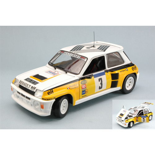 RENAULT 5 TURBO N.3 WINNER T.DE FRANCE 1984 J.RAGNOTTI-P.THIMONIER 1:18 Universal Hobbies Auto Rally Modellino