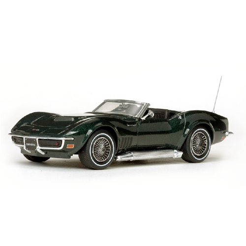 CHEVROLET CORVETTE C3 CONVERTIBLE 1968 BRITISH GREEN 1:43 Vitesse Auto Stradali Modellino