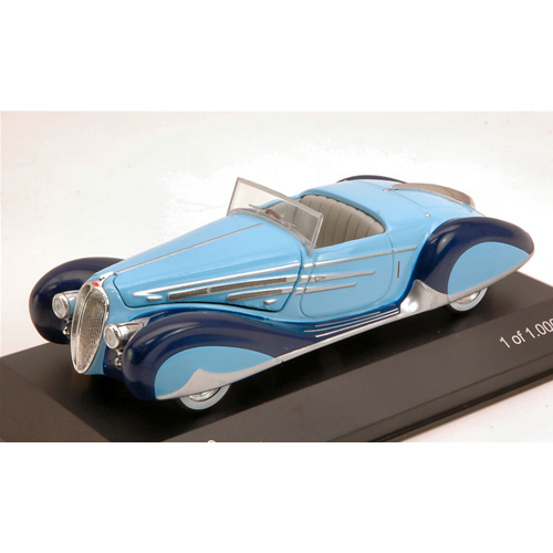 DELAHAYE 165 V12 1938 LIGHT BLUE/DARK BLUE 1:43 Whitebox Auto d'Epoca Modellino