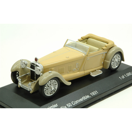 DAIMLER DOUBLE SIX 50 CONVERTIBLE 1931 BEIGE 1:43 Whitebox Auto d'Epoca Modellino