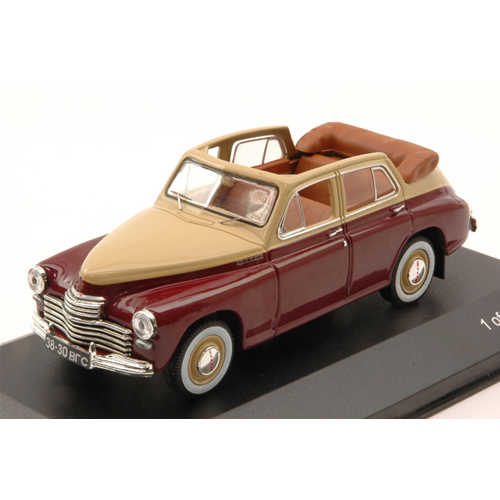 GAZ M20 POBIEDA 1950 AMARANT/BEIGE 1:43 Whitebox Auto Stradali Modellino