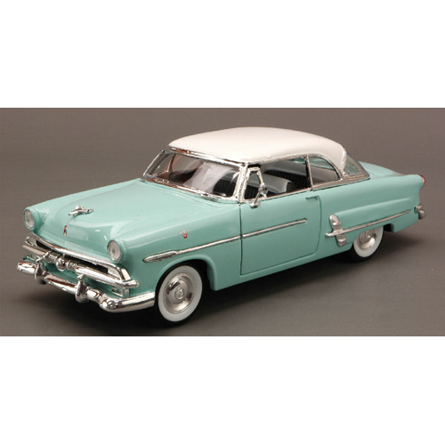 FORD CRESTLINE VICTORIA 1953 AQUAMARINE 1:24 Welly Auto Stradali Modellino