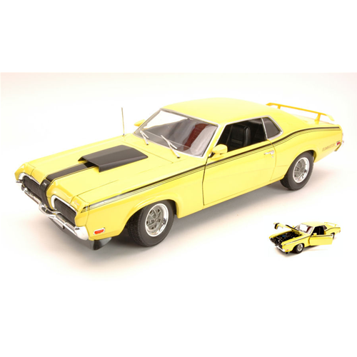 MERCURY COUGAR ELIMINATOR 1970 YELLOW 1:18 Welly Auto Stradali Modellino