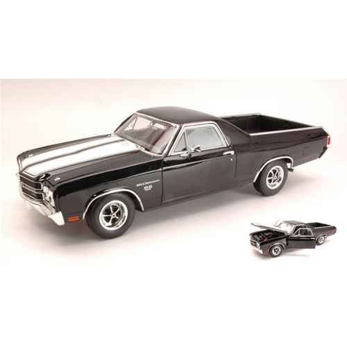 CHEVROLET EL CAMINO 1970 BLACK 1:18 Welly Auto Stradali Modellino