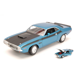 DODGE CHALLENGER T/A 1970 BLUE/BLACK 1:24 Welly Auto Stradali Modellino