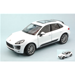 PORSCHE MACAN TURBO 2013 WHITE 1:24 Welly Auto Stradali Modellino