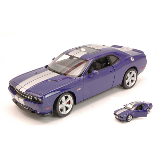 DODGE CHALLENGER SRT 2013 PURPLE 1:24 Welly Auto Stradali Modellino