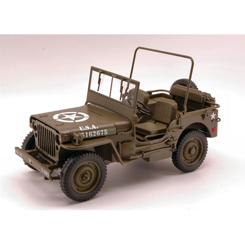 JEEP WILLYS 1/4 TON US ARMY TRUCK 1:18 Welly Mezzi Militari Modellino