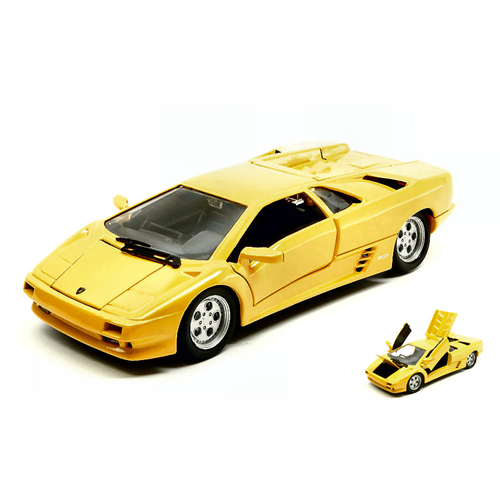 LAMBORGHINI DIABLO 1994 YELLOW 1:24 Welly Auto Stradali Modellino