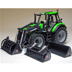 TRATTORE DEUTZ AGROTRON 6190 CON 3 ACCESSORI 1:32 Weise-Toys Mezzi Agricoli e Accessori Modellino