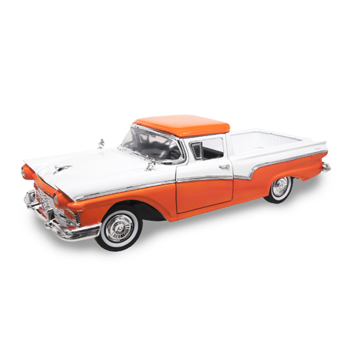 FORD RANCHERO 1957 WHITE/ORANGE 1:18 Yat Ming Auto Stradali Modellino