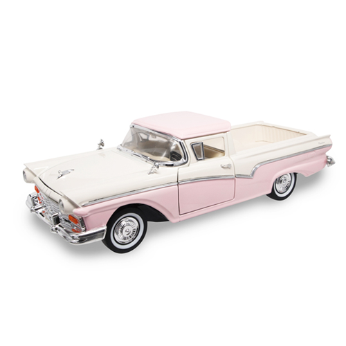 FORD RANCHERO 1957 WHITE/PINK 1:18 Yat Ming Auto Stradali Modellino