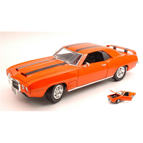 PONTIAC FIREBIRD TRANS AM 1969 ORANGE 1:18 Yat Ming Auto Stradali Modellino