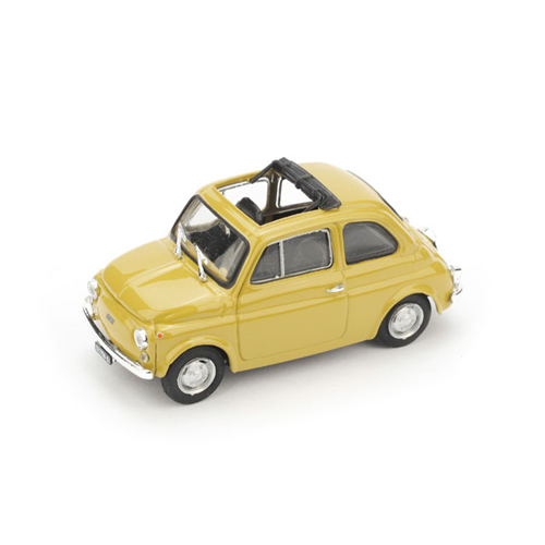 FIAT 500 R 1972-75 APERTA GIALLO TUFO 1:43 Brumm Auto Stradali Modellino