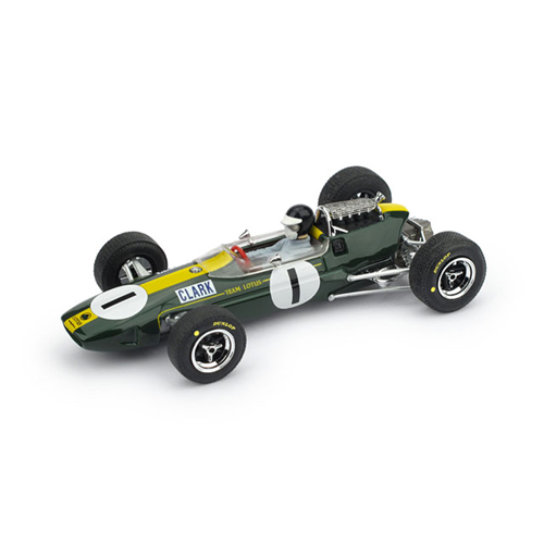 LOTUS 33 J.CLARK 1965 N.1 WINNER GERMANIA GP + PILOTA 1:43 Brumm Formula 1 Modellino